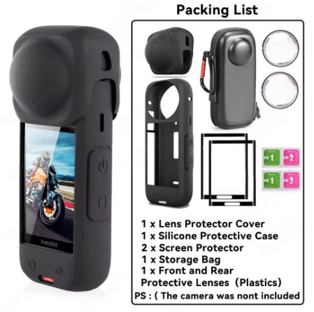 Lens Guards + Storage Bag + Screen Protector Film