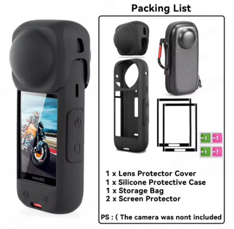 Lens Guards + Storage Bag + Screen Protector Film