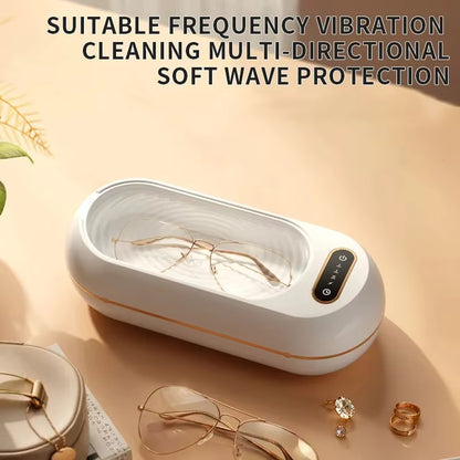 45KHz Multi-Purpose Ultrasonic Cleaner for Glasses & Jewelry - High-Frequency Bath with Safe & Efficient Cleaning, Home
