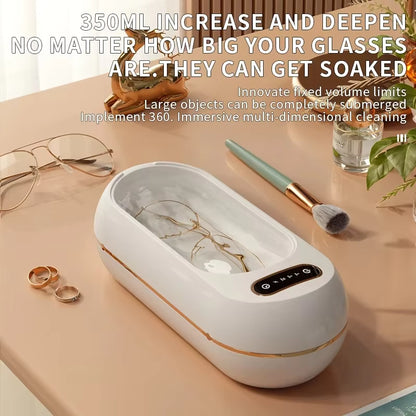 45KHz Multi-Purpose Ultrasonic Cleaner for Glasses & Jewelry - High-Frequency Bath with Safe & Efficient Cleaning, Home